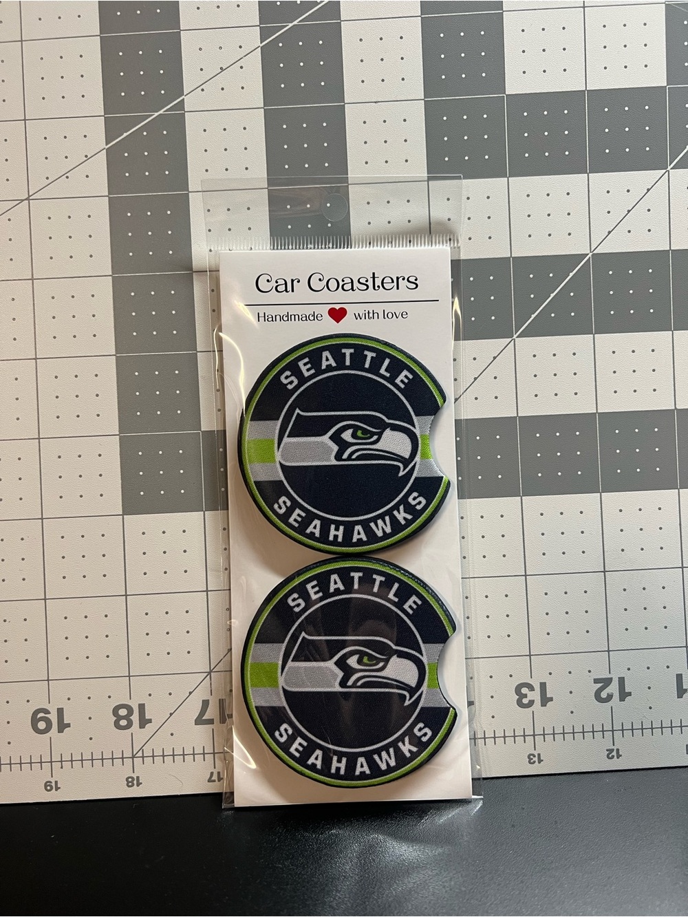 Seattle Seahawks Neoprene Car Coasters